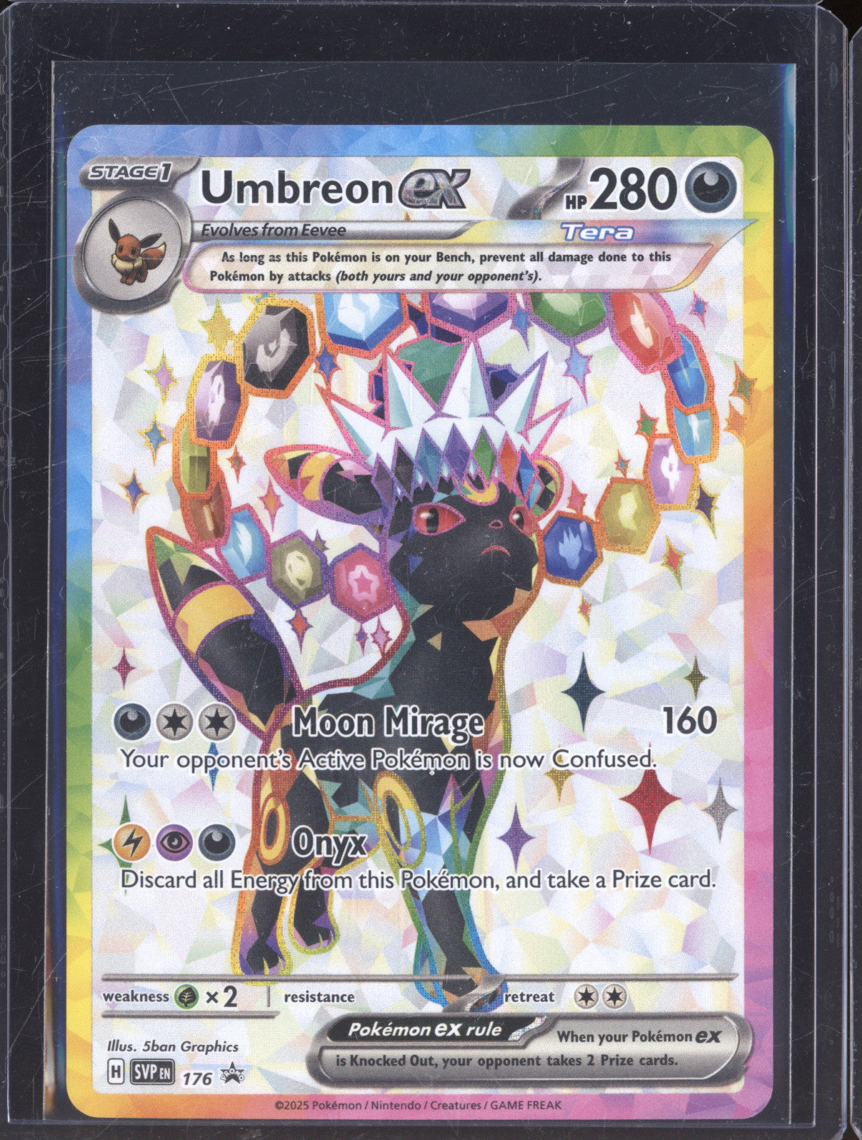 2025 Pokemon Prismatic Evolutions Black Star Promo SVP176 Umbreon ex