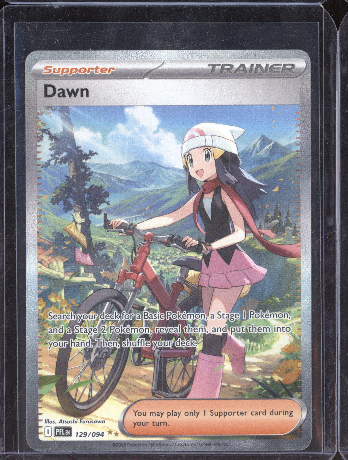 2025 Pokemon Phantasmal Flames 129 Dawn Special Illustration Rare