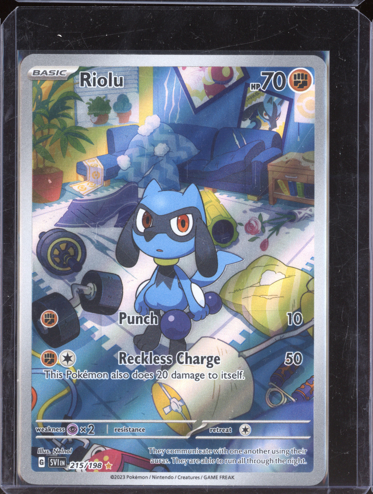 2023 Pokemon Scarlet & Violet Base Set 215 Riolu Illustration Rare