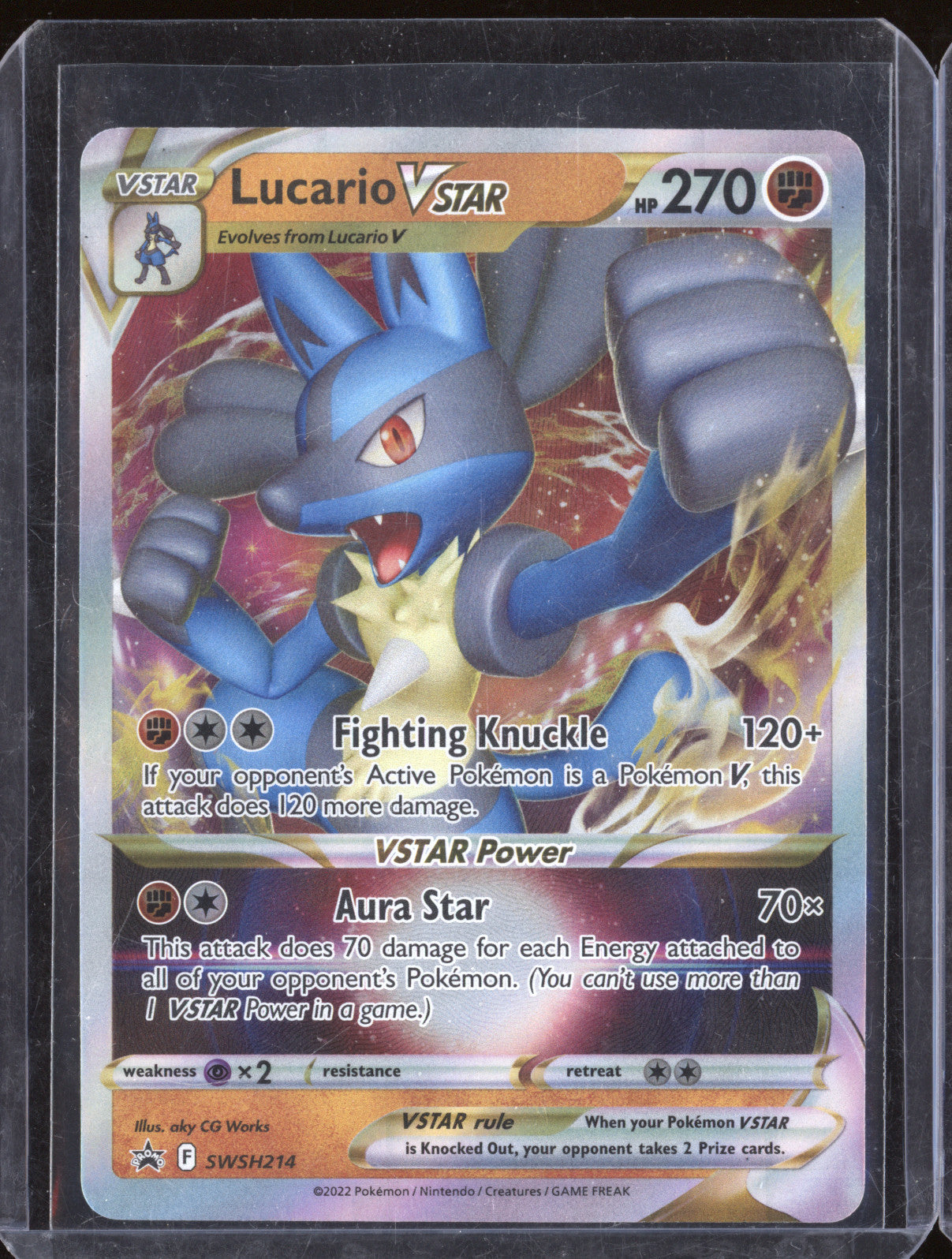 2022 Pokemon TCG Sword & Shield SWSH214 Lucario VSTAR