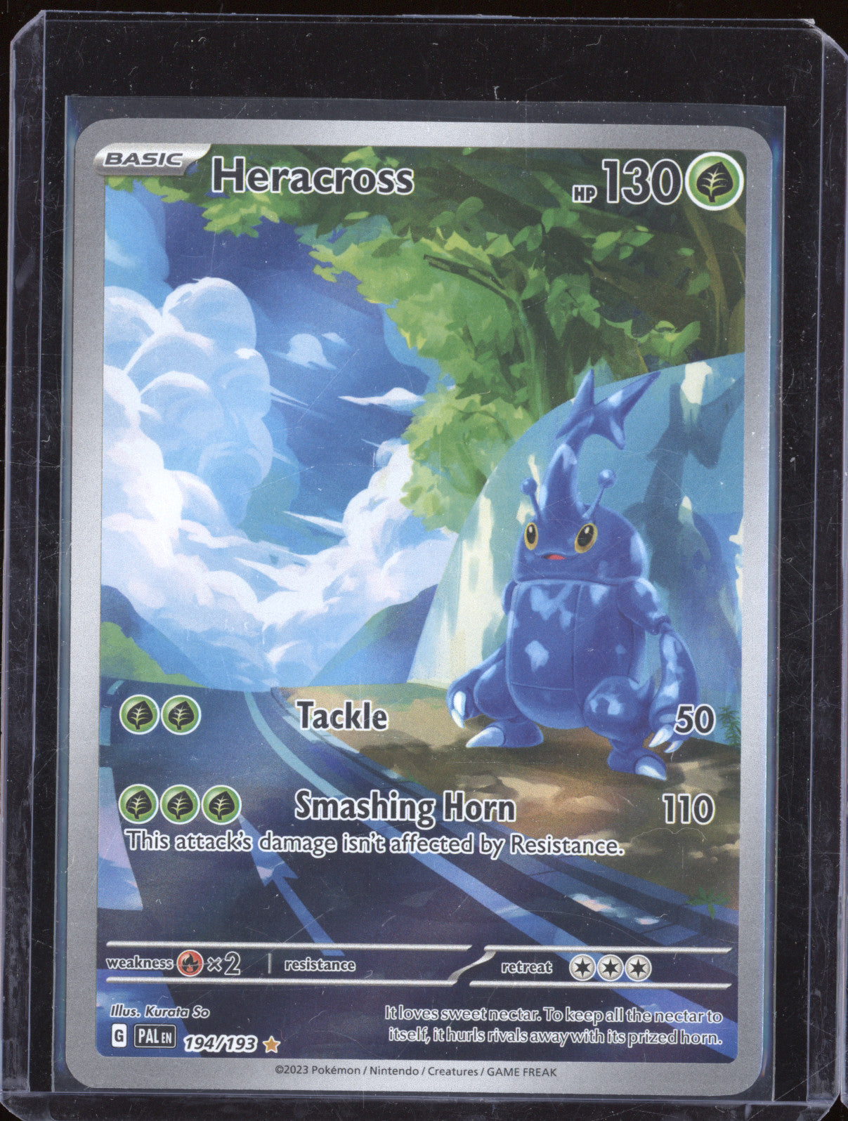 Heracross 2023 Pokemon Paldea Evolved PAL 194/193 Illustration Rare