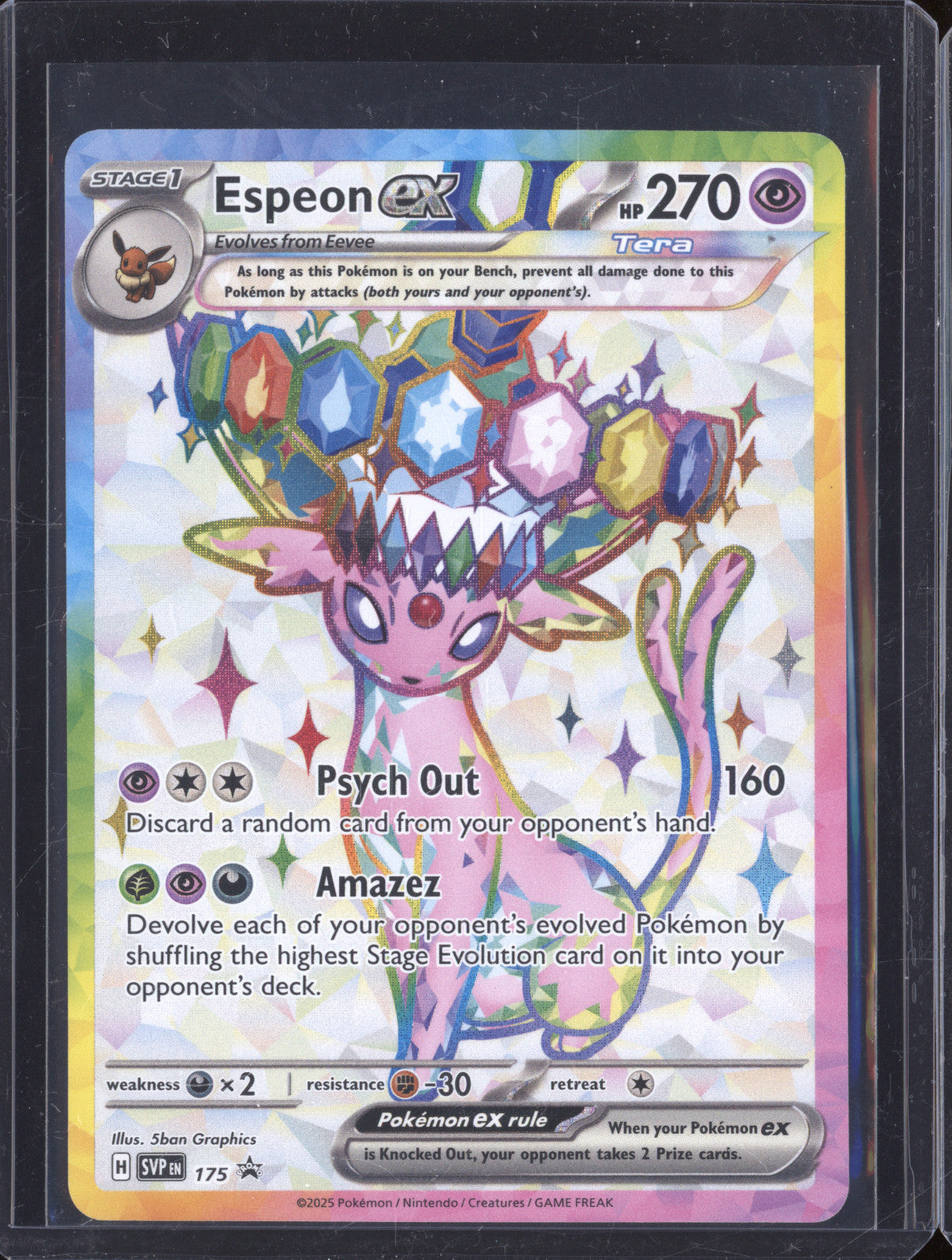 2025 Pokemon Prismatic Evolutions Black Star Promo SVP175 Espeon ex