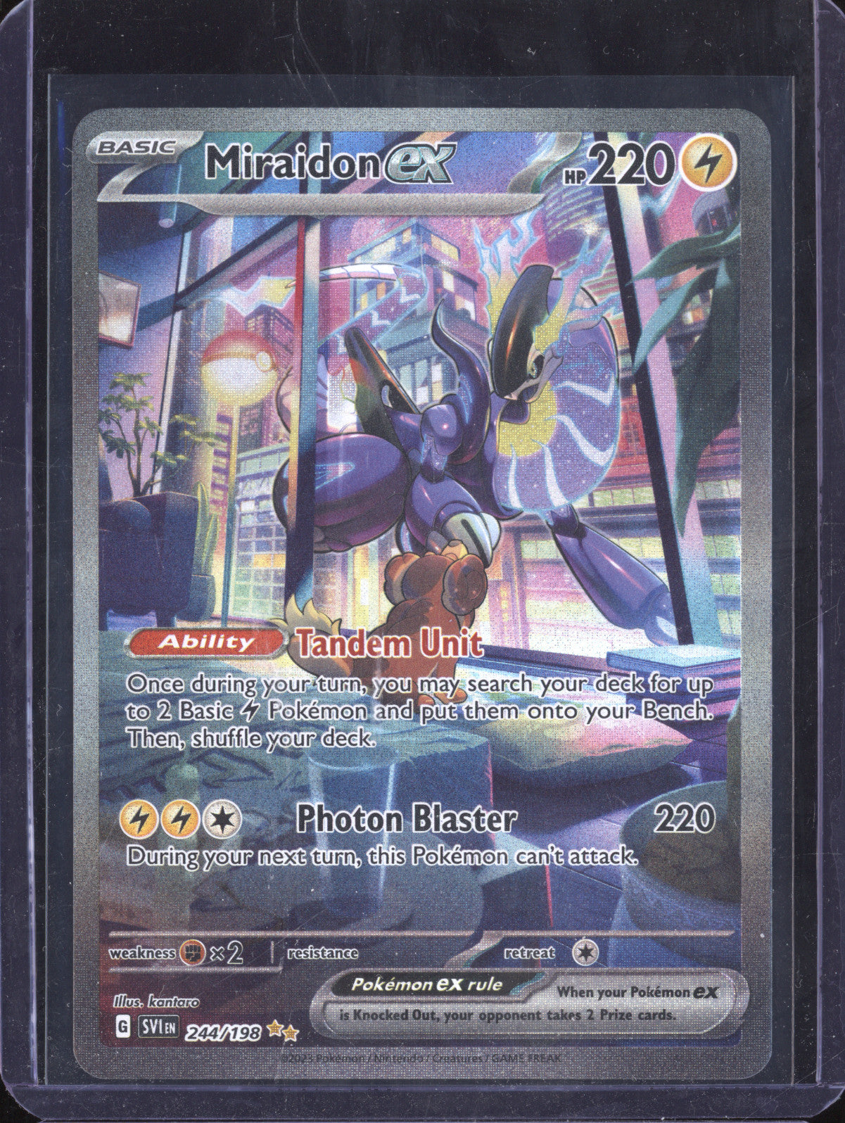 Miraidon ex 2023 Pokemon Scarlet & Violet 244/198 Special Illustration Rare