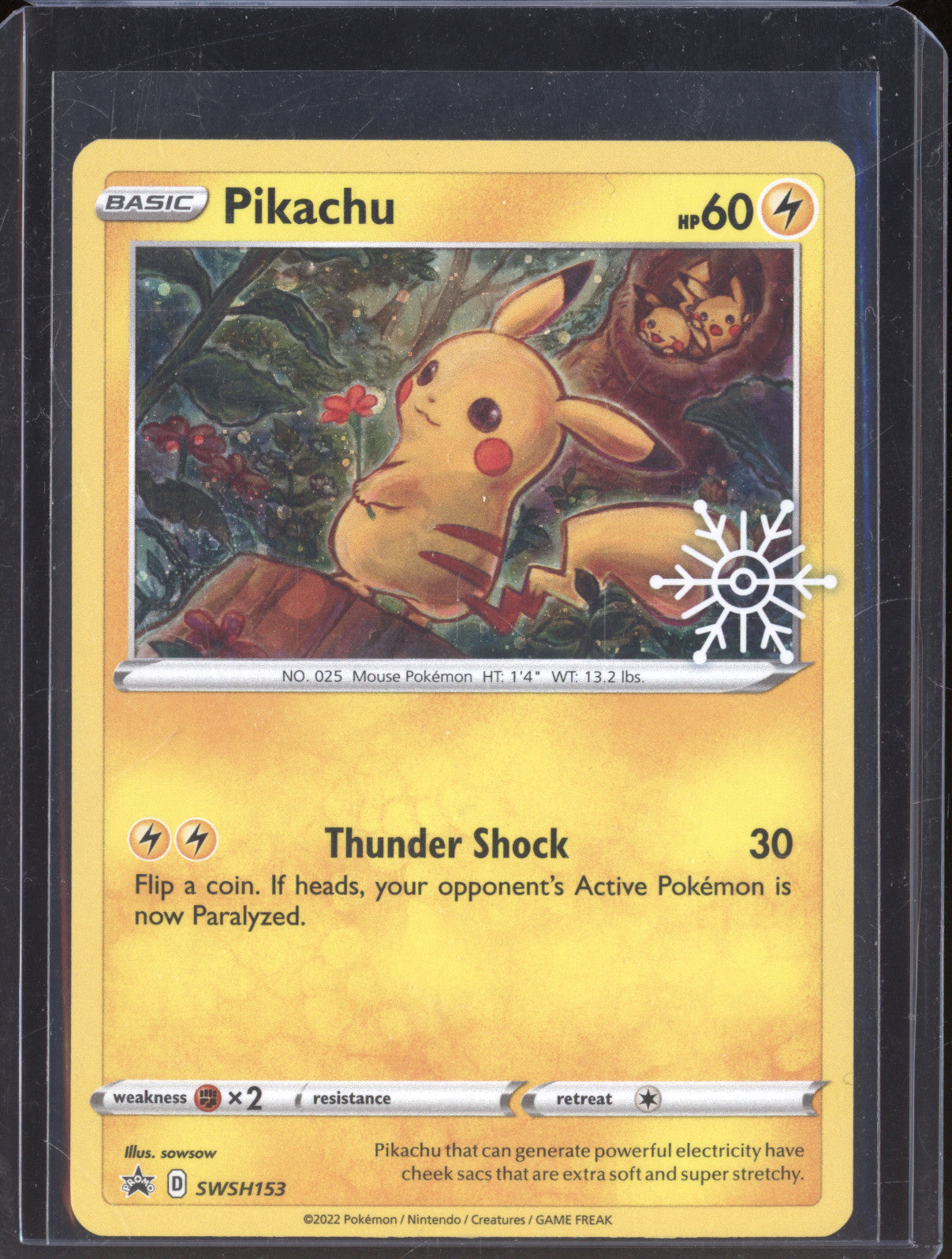 2022 Pokemon Sword & Shield SWSH153 Pikachu Snowflake