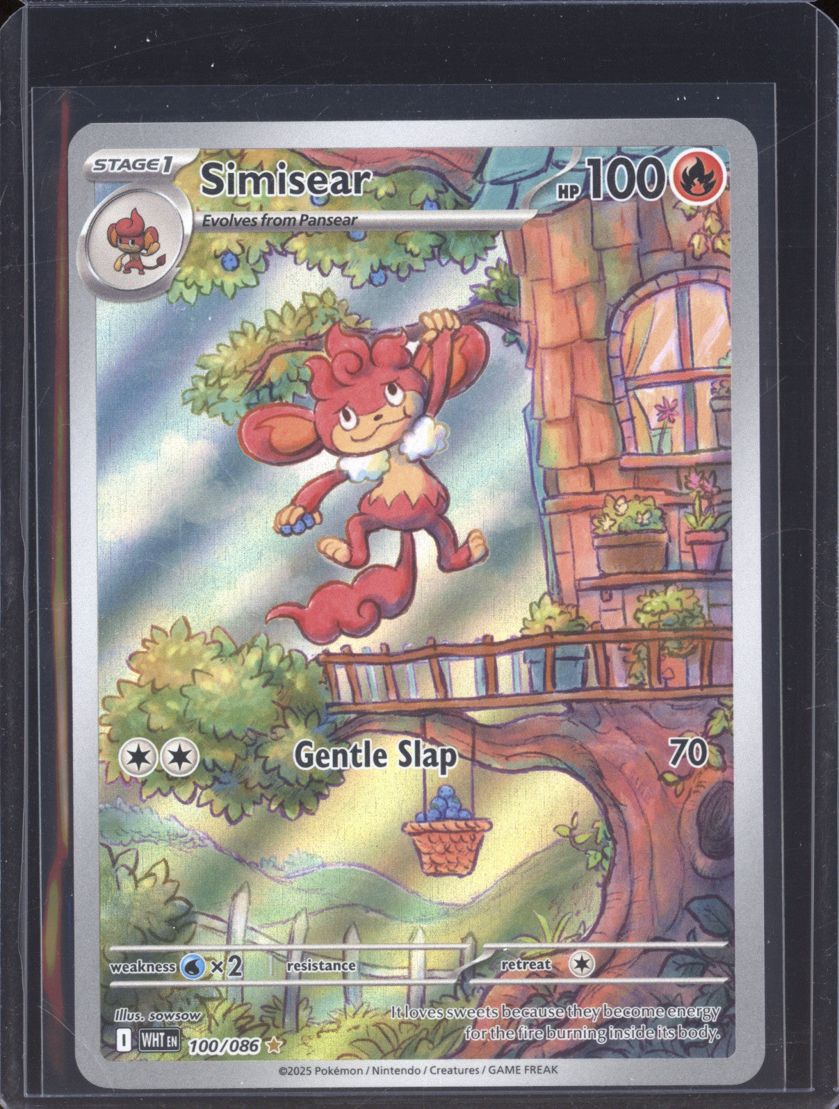 Simisear 2025 Pokemon White Flare 100/086 Illustration Rare