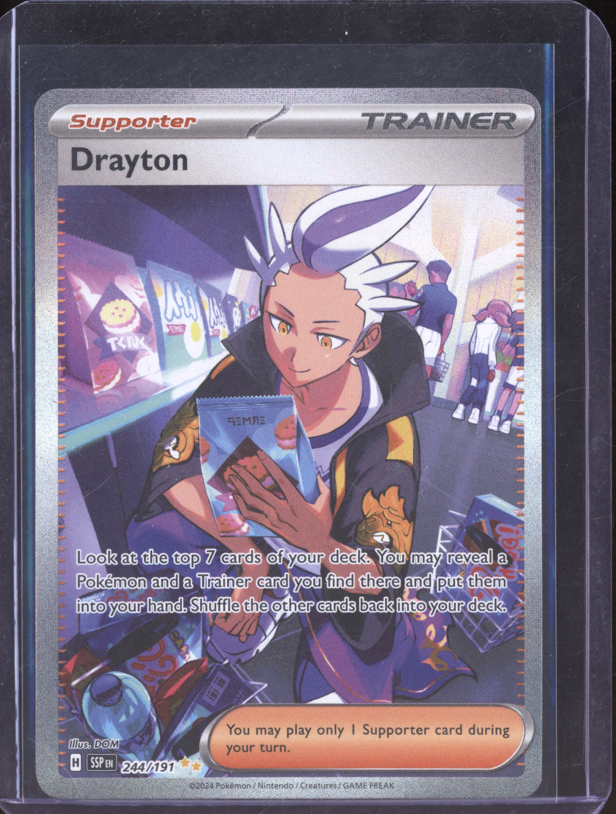Drayton 2024 Pokemon Surging Sparks SSP 244/192 Special Illustration Rare