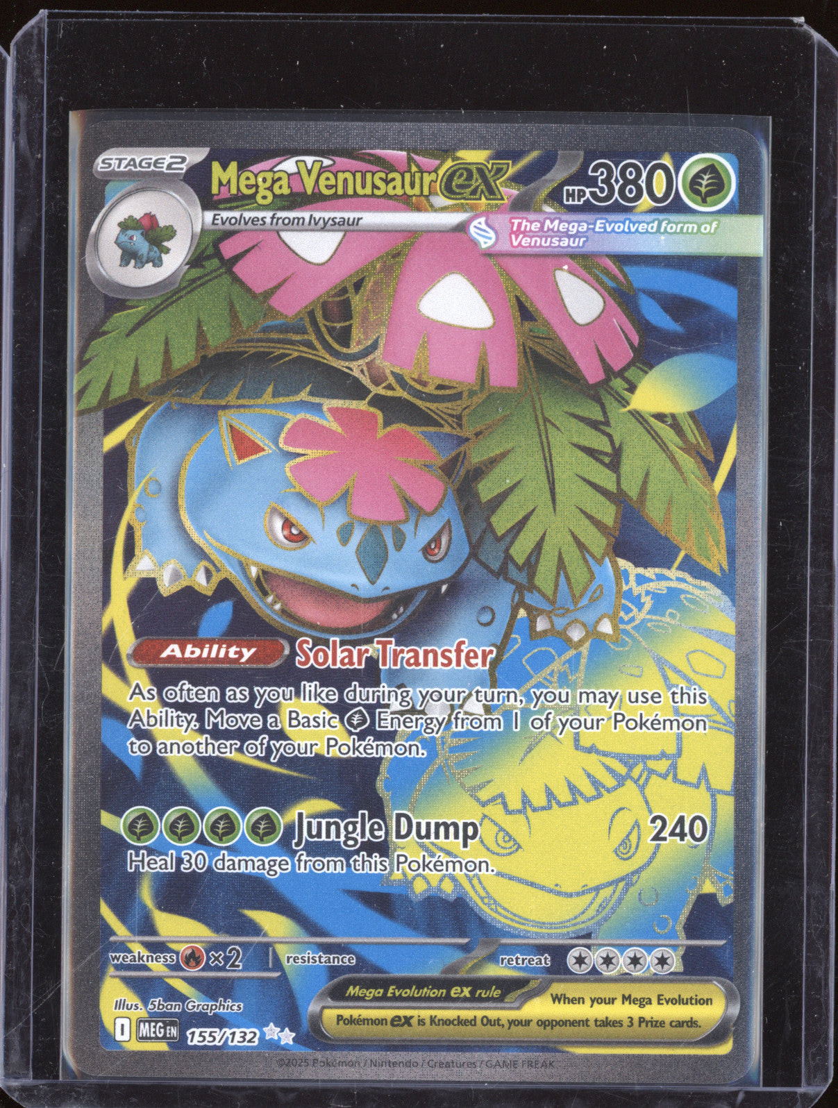 Mega Venusaur ex 2025 Pokemon Mega Evolution MEG 155/132 Ultra Rare
