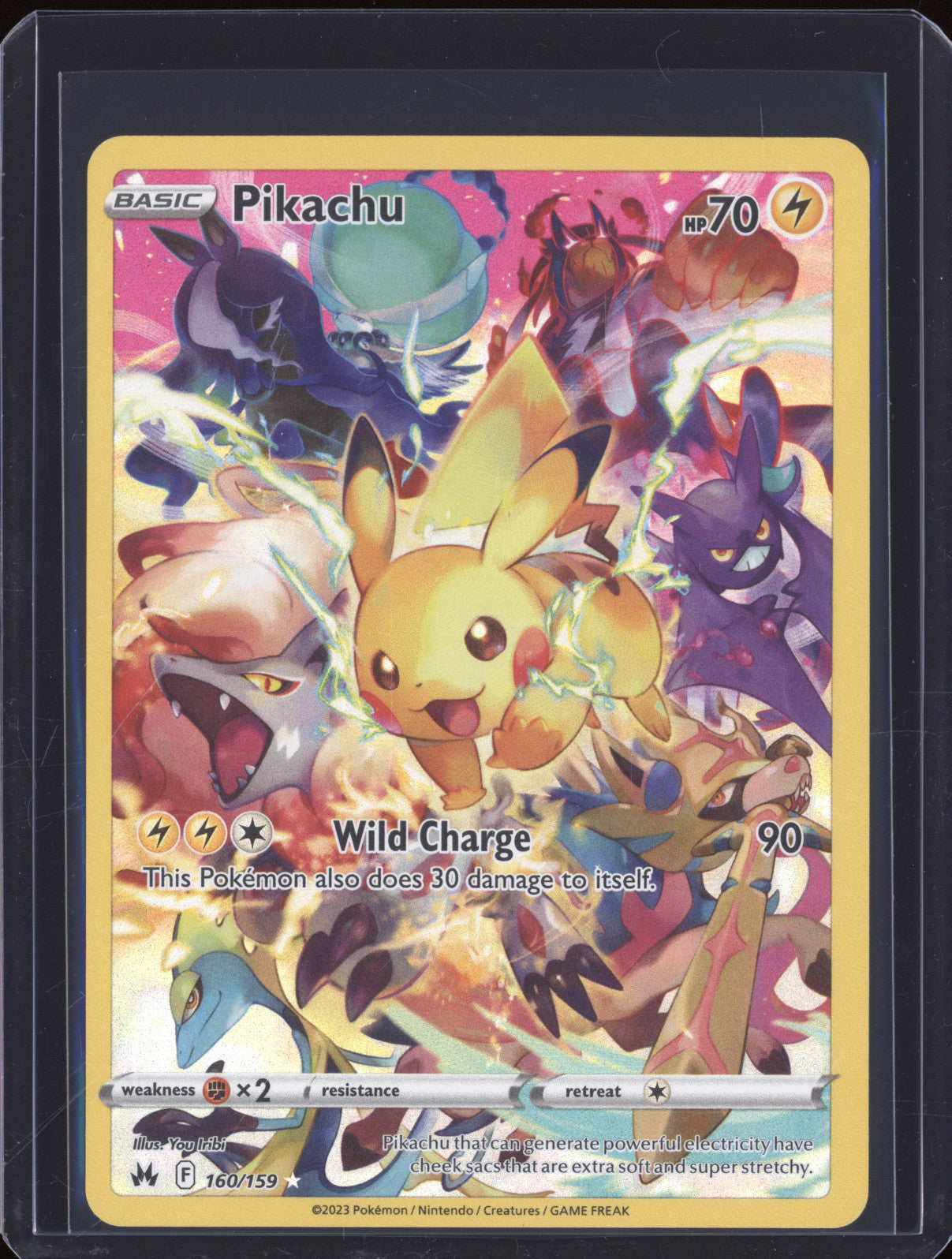 Pikachu 2023 Pokemon Crown Zenith 160/159 Secret Rare