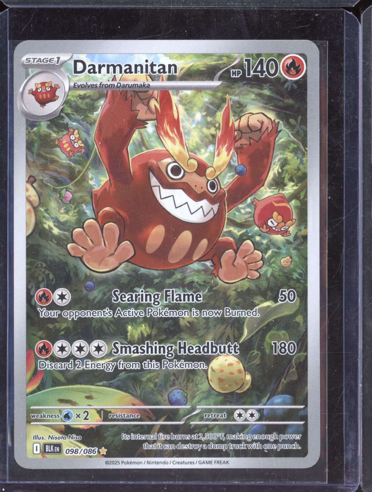 2025 Pokemon Scarlet & Violet Black Bolt 098/086 Darmanitan Black Bolt