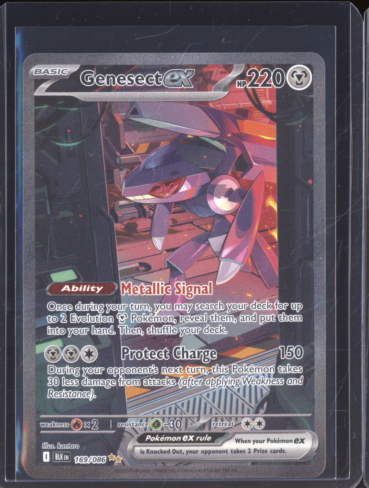 2025 Pokemon Black Bolt BLK 169/086 Genesect Ex Special Illustration Rare