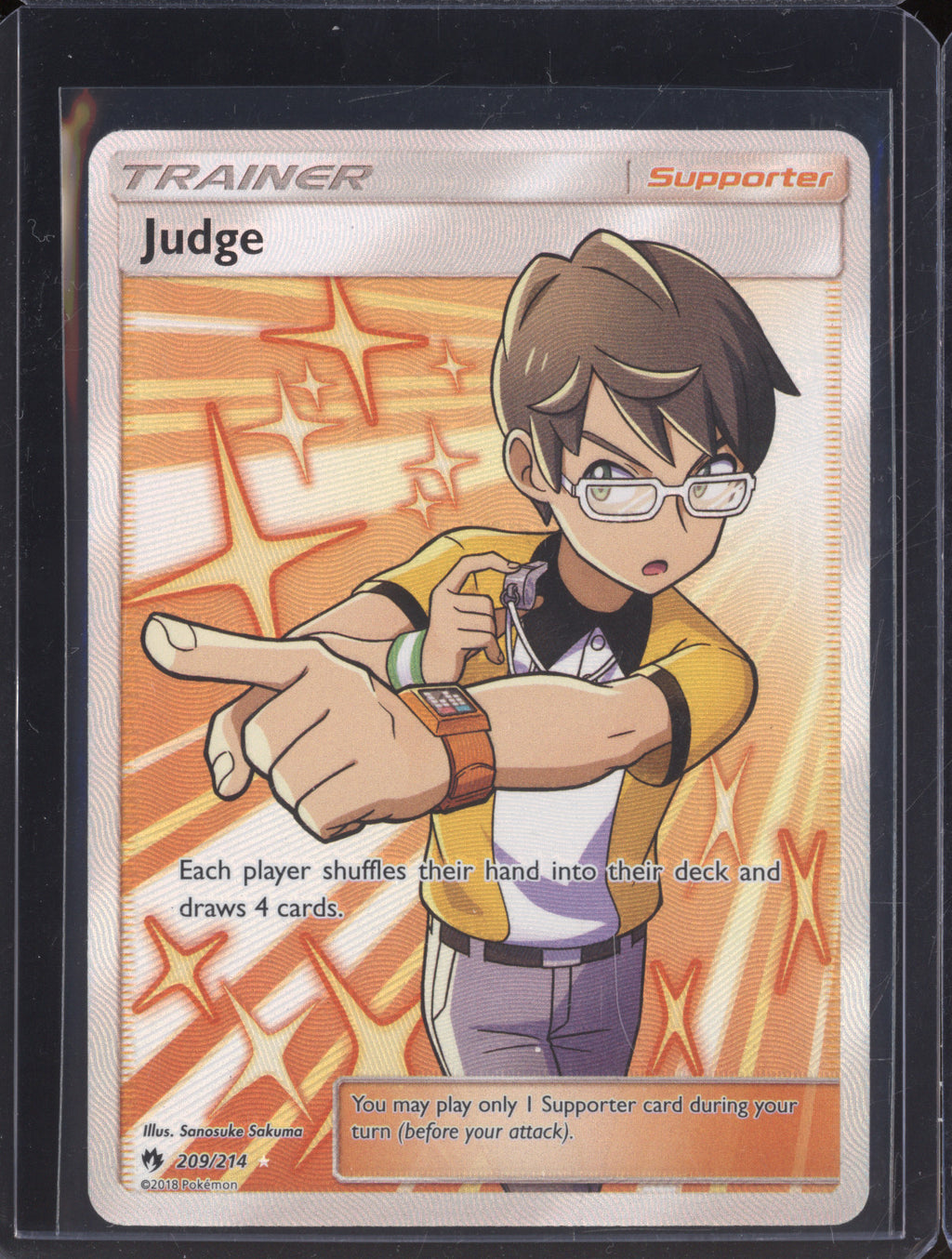 pokemon judge card Judge 2018 Pokemon Lost Thunder 209/214 Ultra Rare