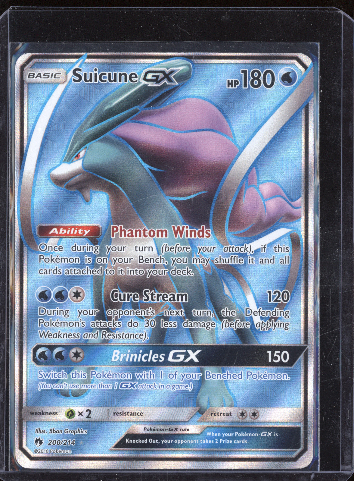 Suicune Gx 2018 Pokemon Lost Thunder 200/214 Full Art