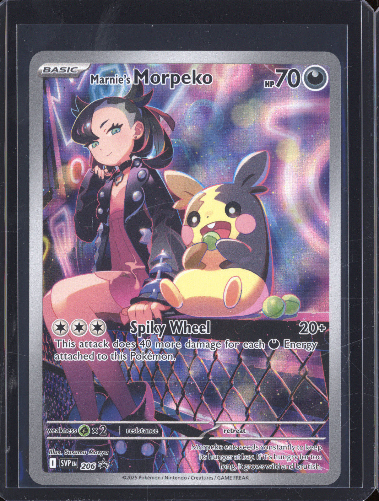 Marnie's Morpeko Pokemon Scarlet & Violet Promo SVP 206 Illustration Rare Promo