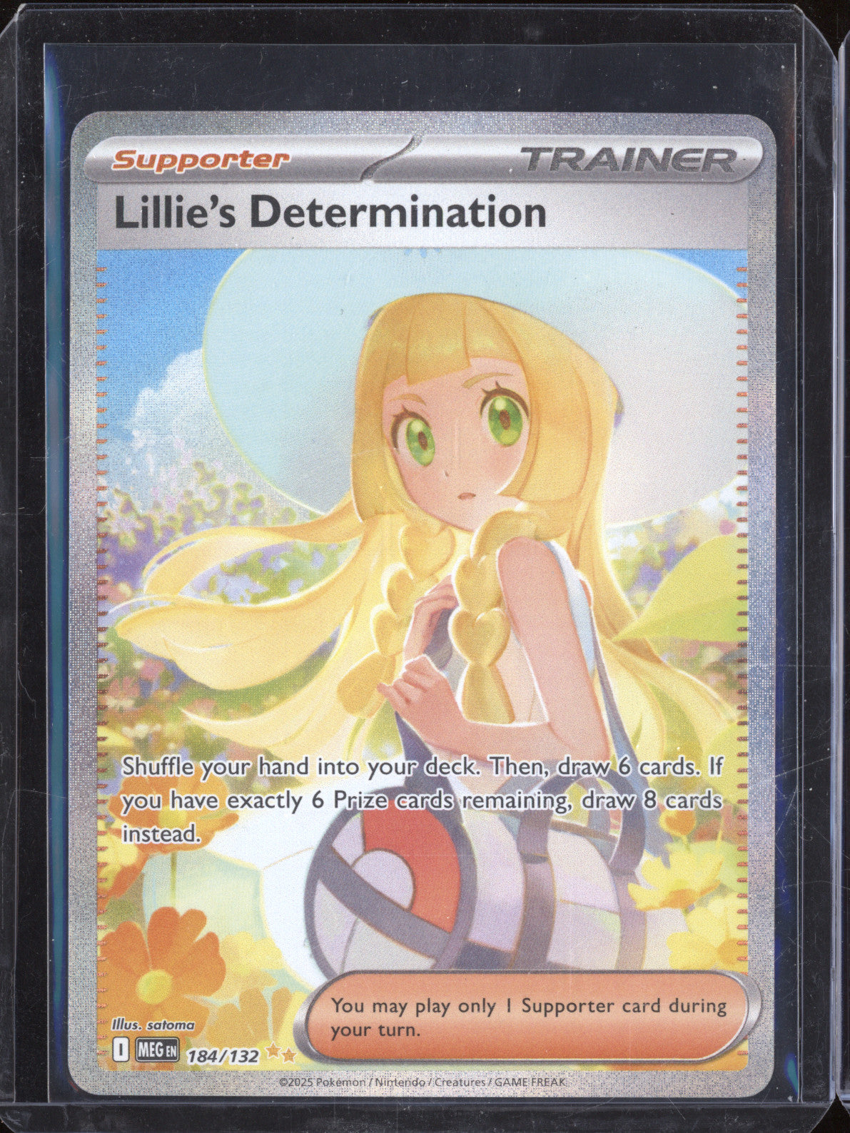 Lillie 2025 Pokemon Mega Evolution MEG 184/132 Special Illustration Rare