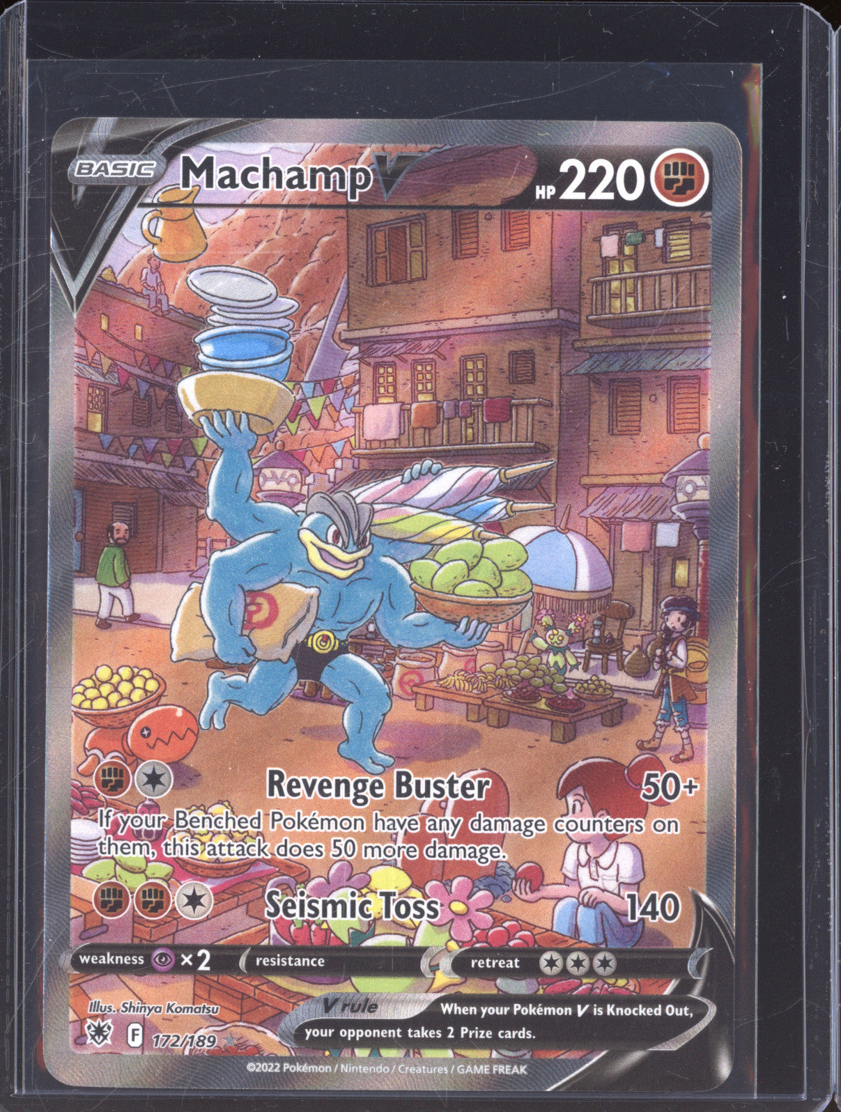 2022 Pokemon Astral Radiance 172/189 Machamp V Alternate Full Art