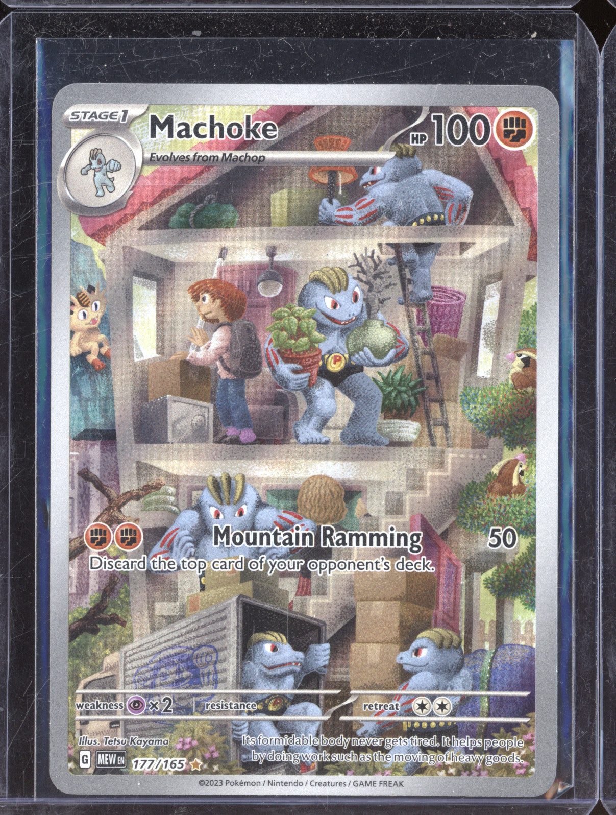 Machoke 2023 Pokemon Scarlet & Violet 151 MEW 177/165 Illustration Rare