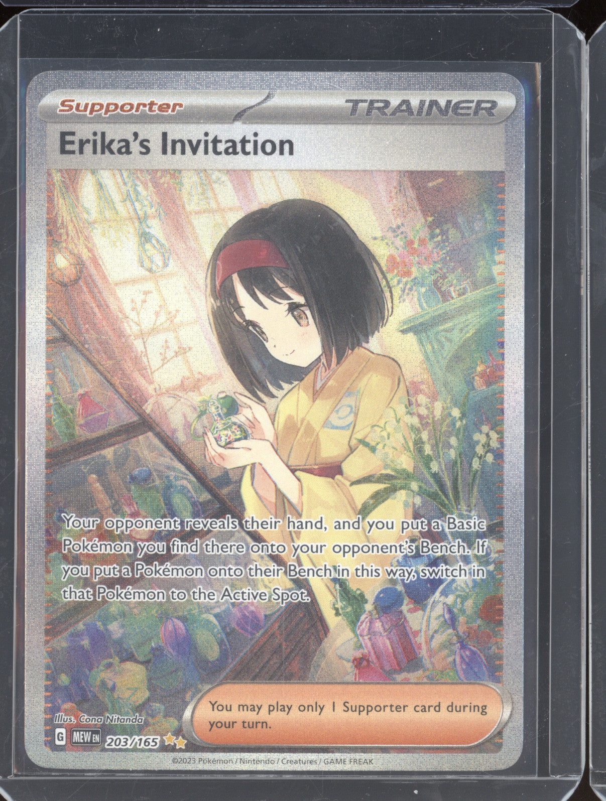 2023 Pokemon Scarlet & Violet MEW EN 151 203/165 Erika's Invitation Special Illustration Rare