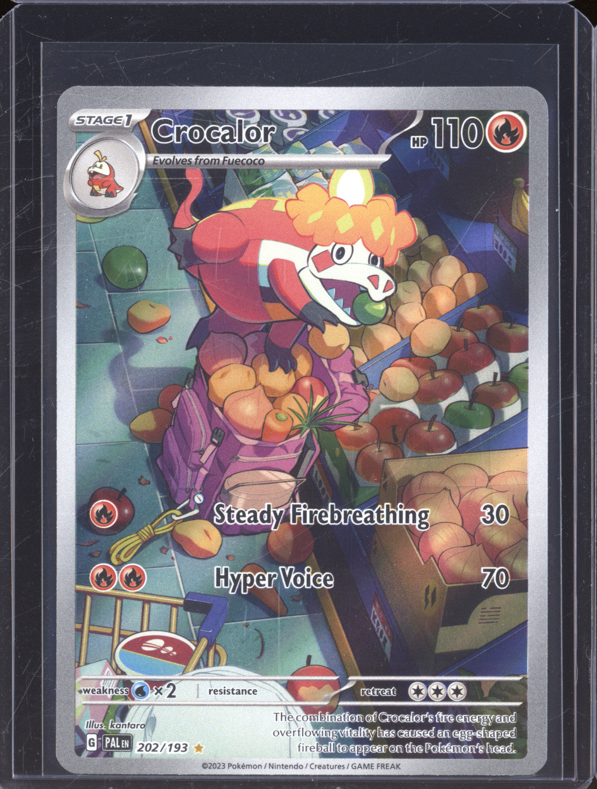 Crocalor 2023 Pokemon Paldea Evolved 202/193 Illustration Rare
