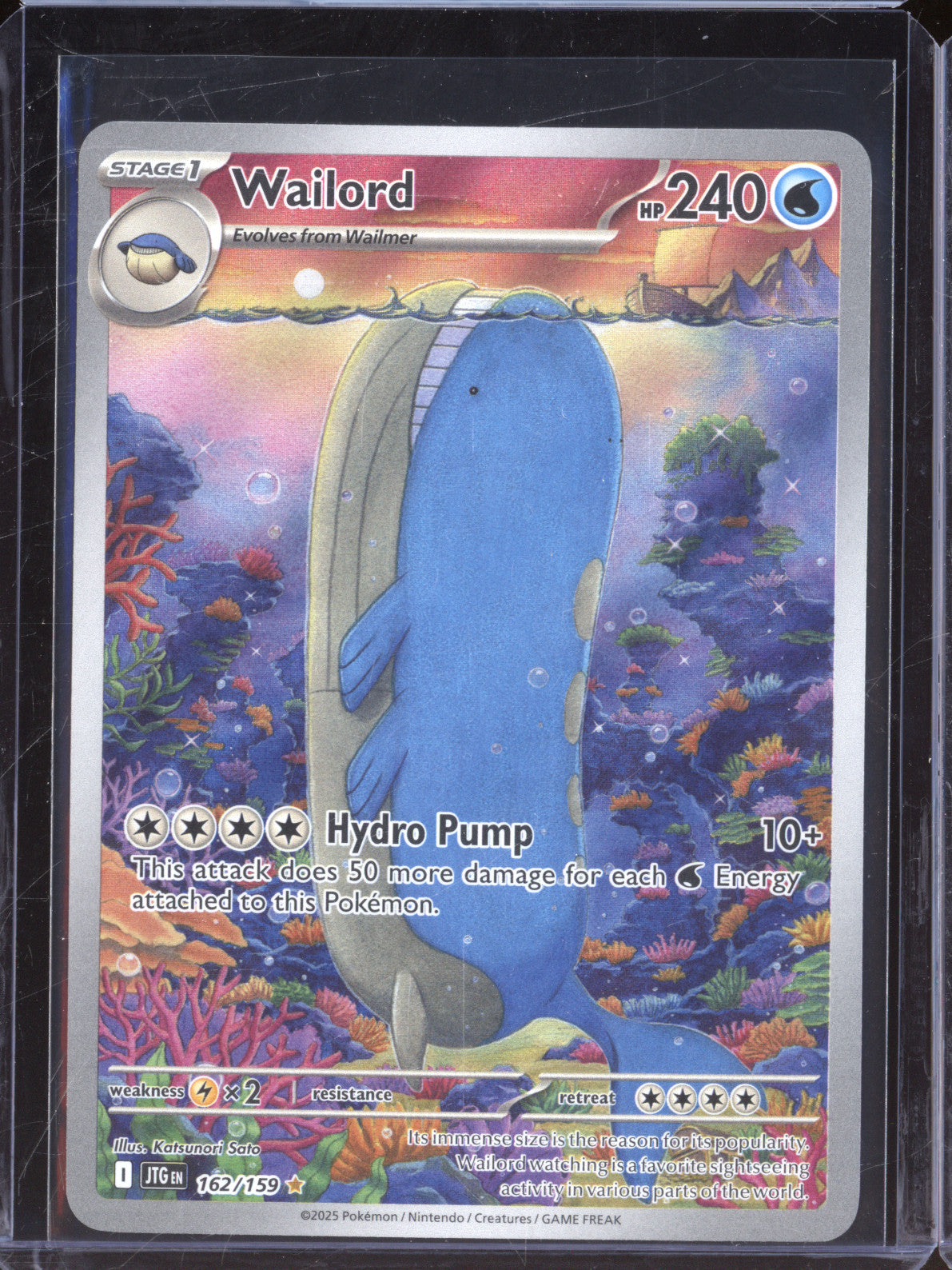 Wailord 2025 Pokemon Journey Together JTG 162/159 Illustration Rare