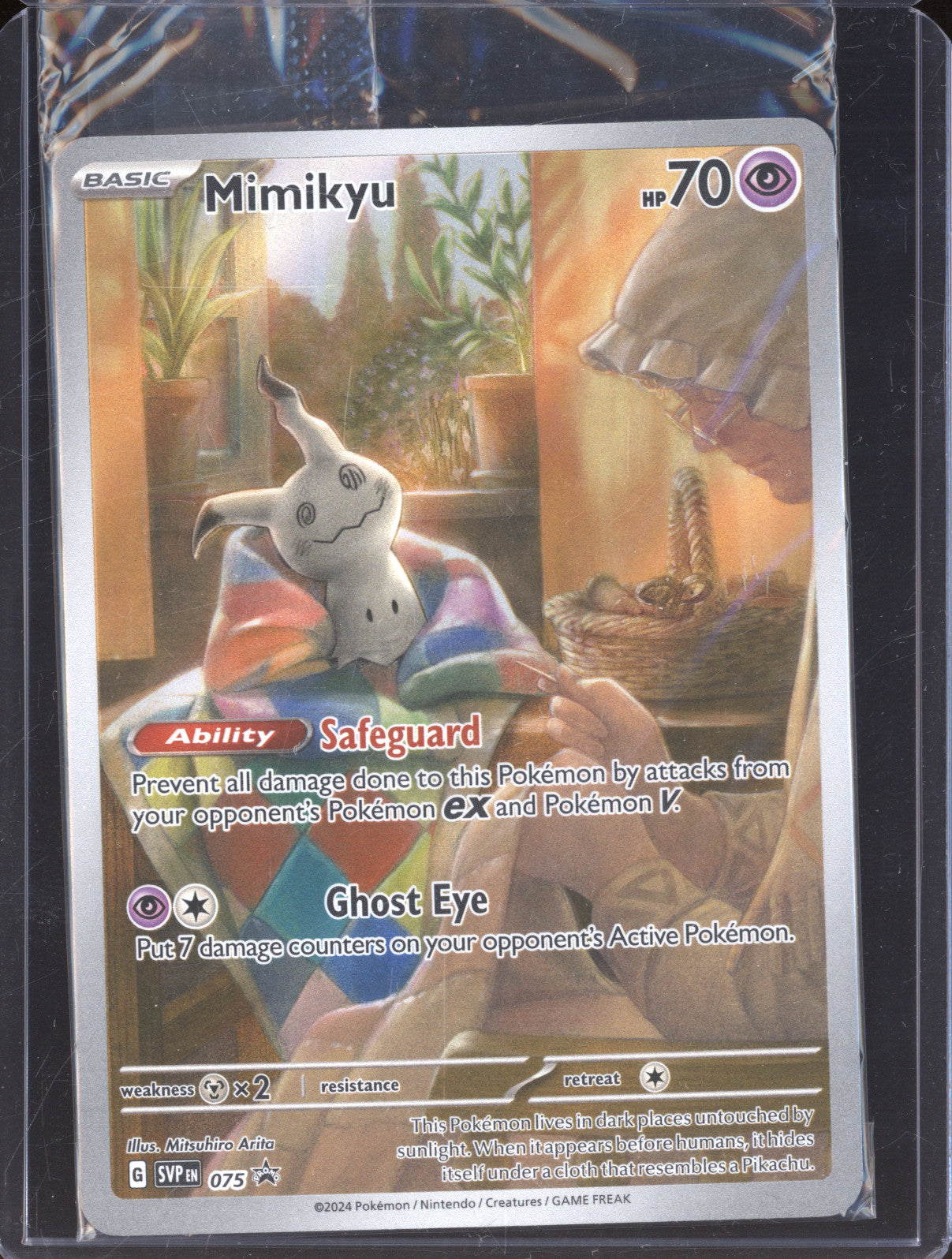 Mimikyu 2024 Pokemon Scarlet & Violet Promos 075 Black Star Promo