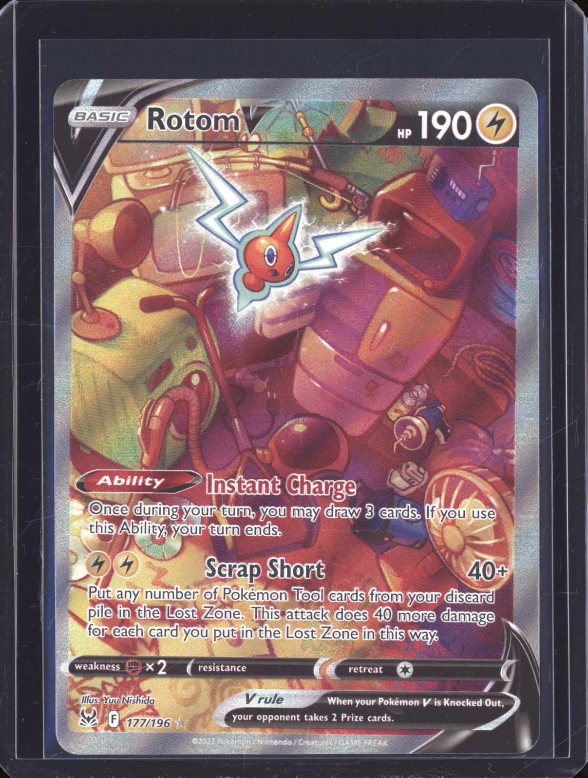 Rotom V 2022 Pokemon Lost Origin 177/196 Secret Rare
