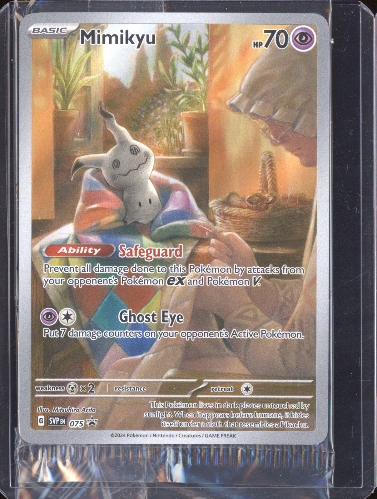 Mimikyu 2024 Pokemon Scarlet & Violet Promos 075 Black Star Promo