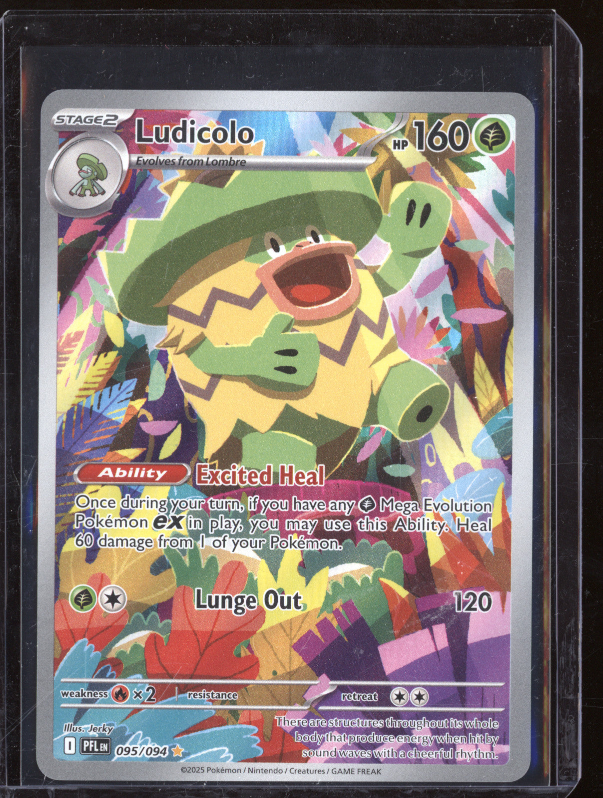 2025 Pokemon Phantasmal Flames PFL 095/094 Ludicolo Illustration Rare