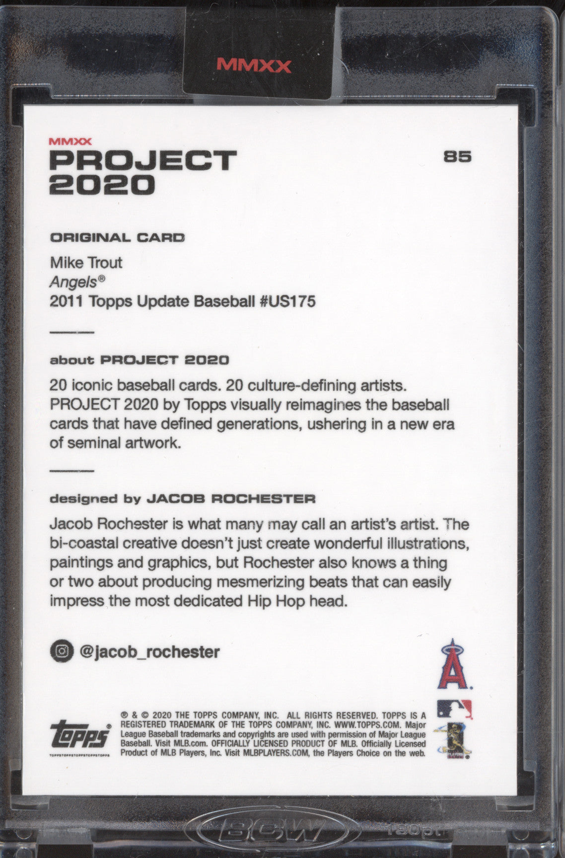2020 Topps Project 2020 Mike Trout /33818 RC