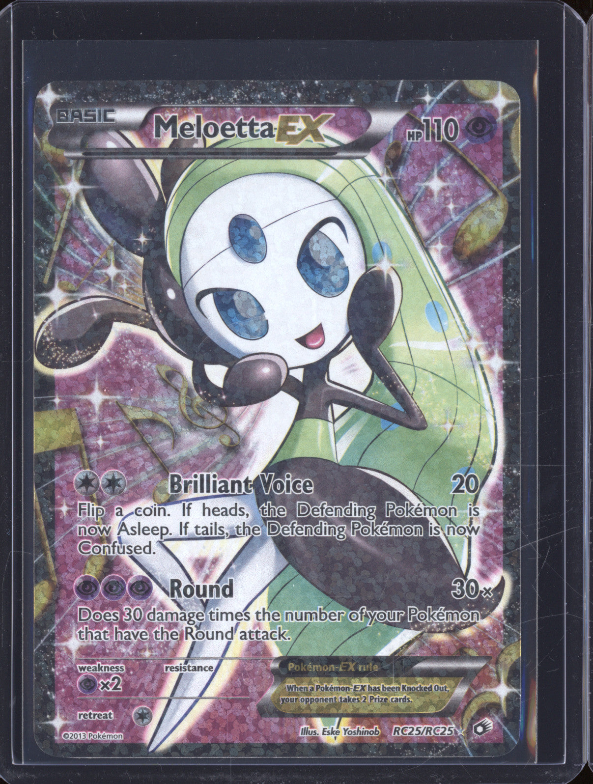 2013 Pokemon Legendary Treasures RC25 Meloetta EX Radiant Collection