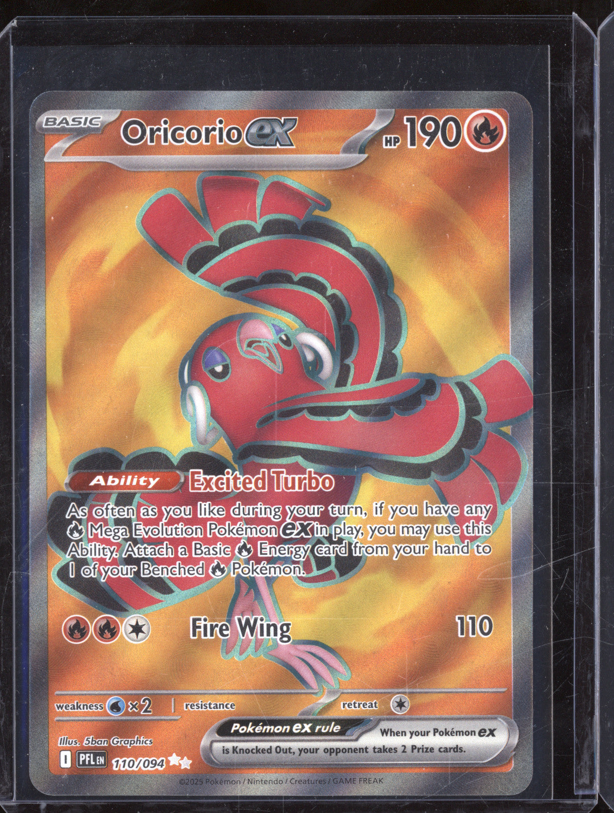 2025 Pokemon Phantasmal Flames PFL 110/094 Oricorio Ex Ultra Rare
