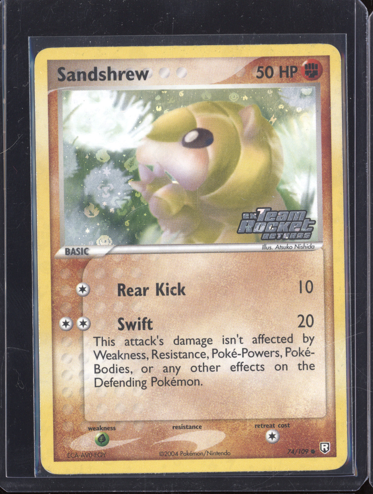 2004 Pokemon EX Team Rocket Returns 74/109 Sandshrew Reverse Holo