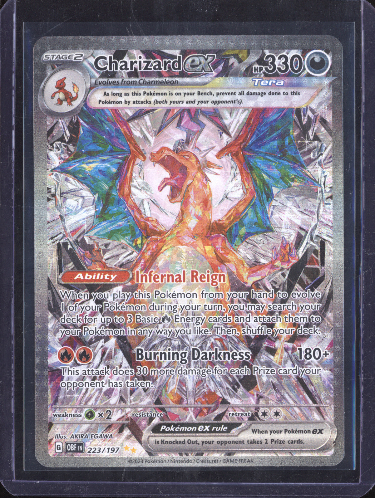 Charizard ex 2023 Pokemon Obsidian Flames 223/197 Special Illustration Rare