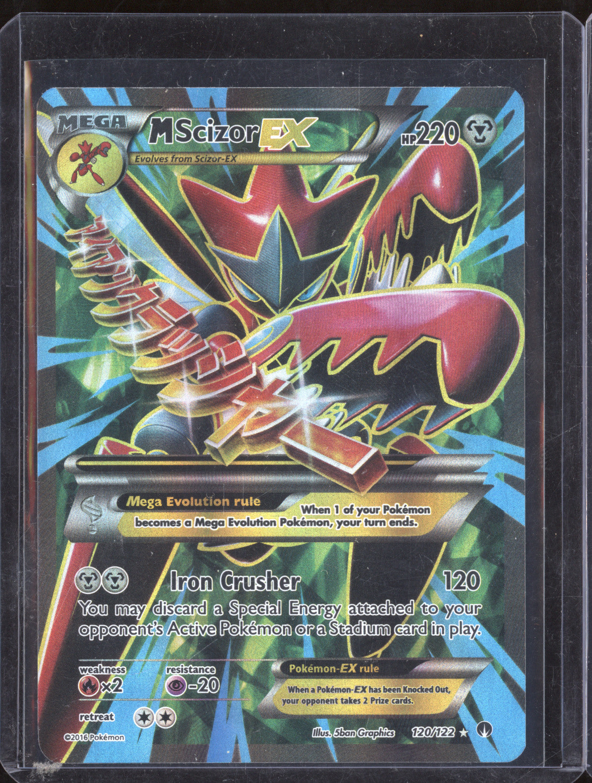 M Scizor EX 2016 Pokemon Breakpoint 120/122 Rare
