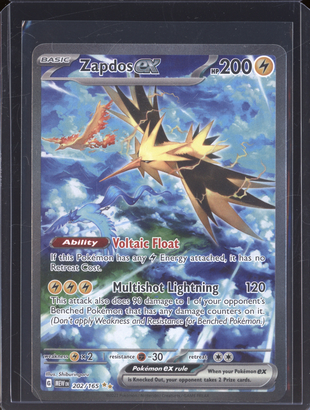 Zapdos ex 2023 Pokemon 151 MEW 202/165 Special Illustration Rare