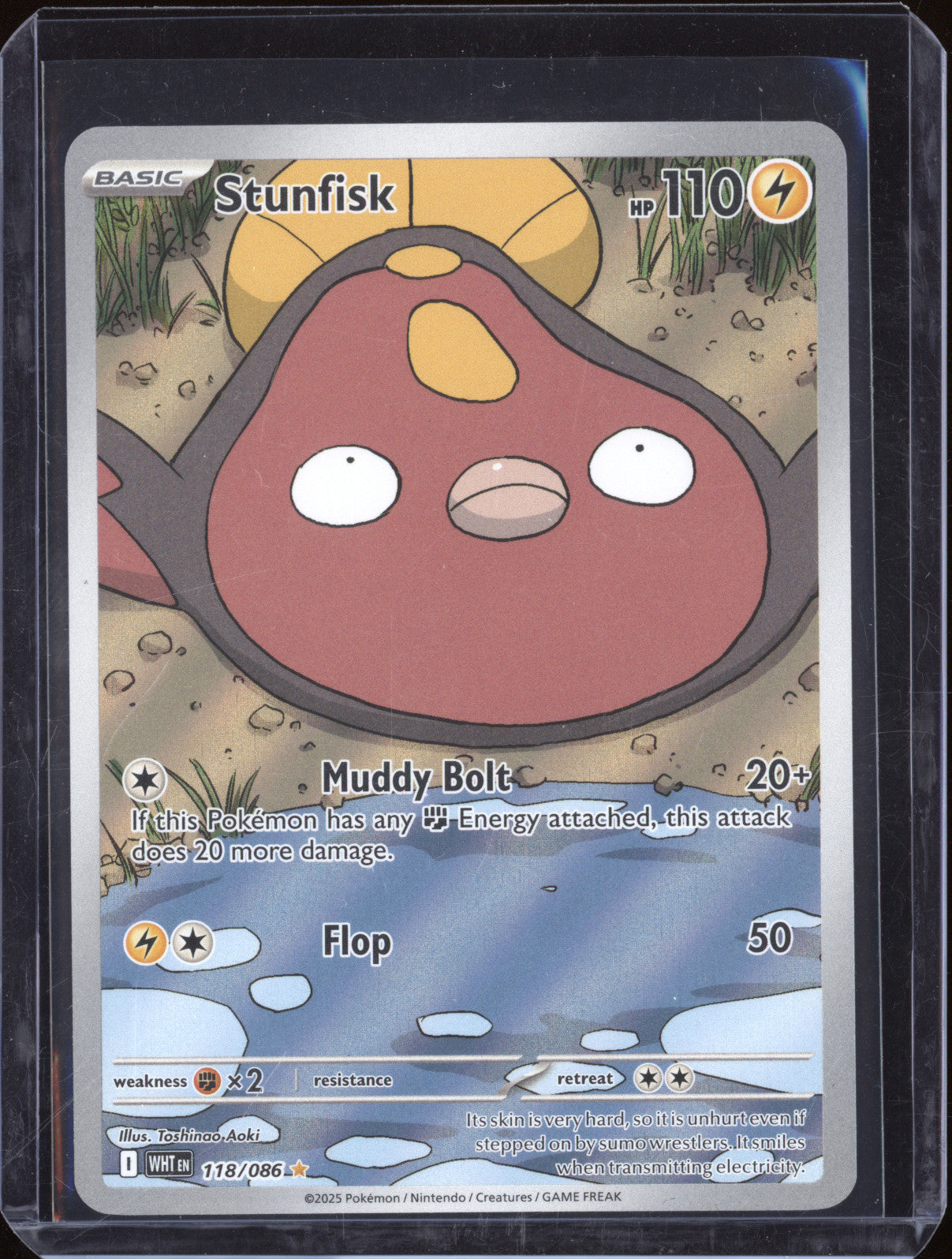 Stunfisk 2025 Pokemon White Flare WHT 118/086 Illustration Rare