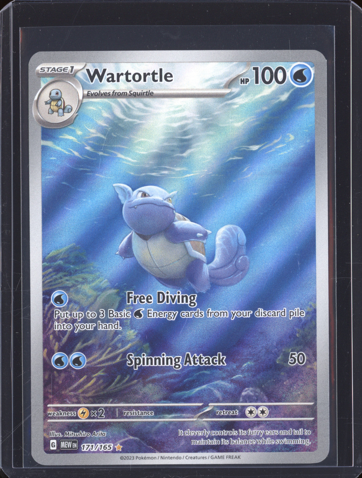 Wartortle 2023 Pokemon 151 MEW 171/165 Illustration Rare