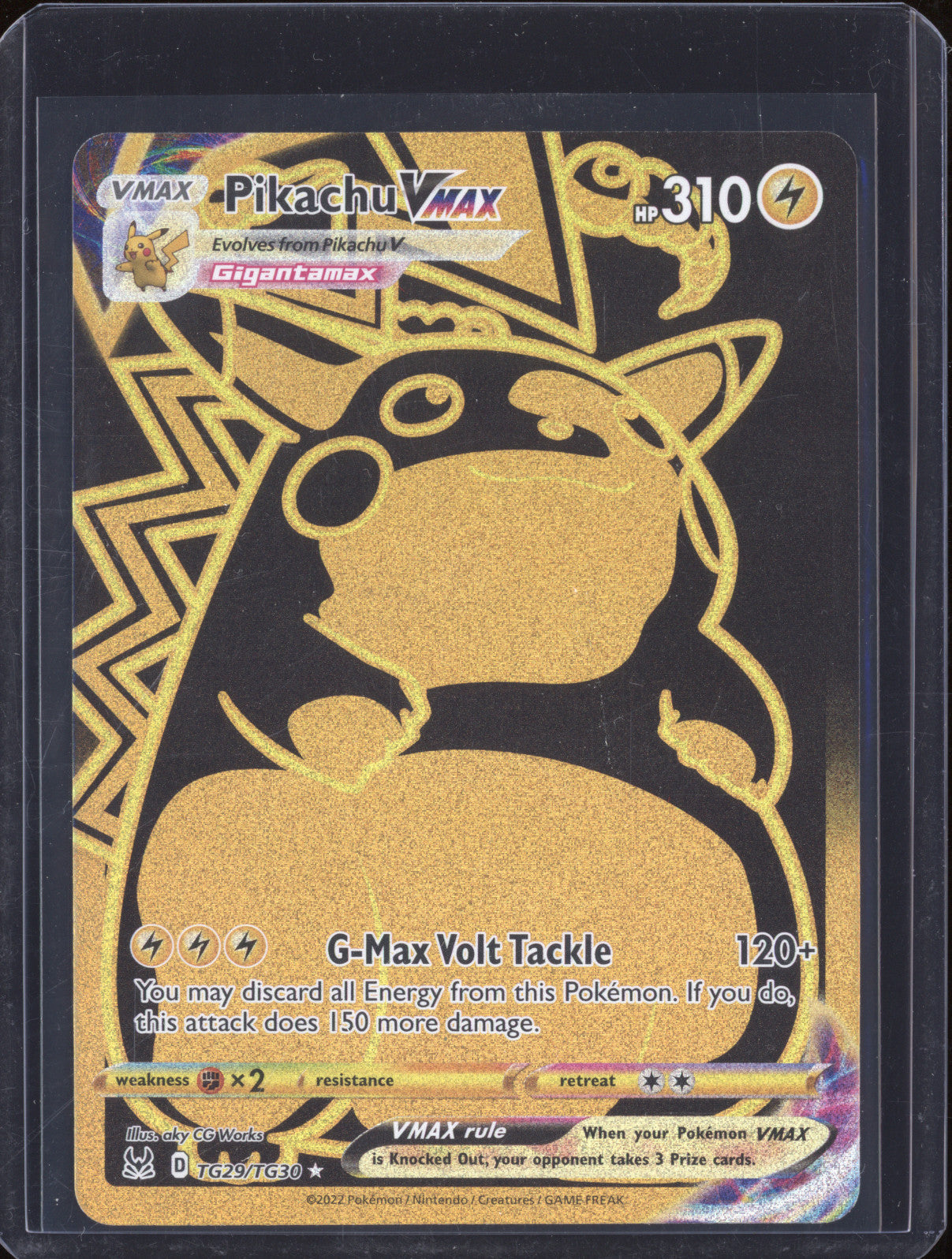 Pikachu VMax 2022 Pokemon Lost Origin TG29/TG30 Full Art