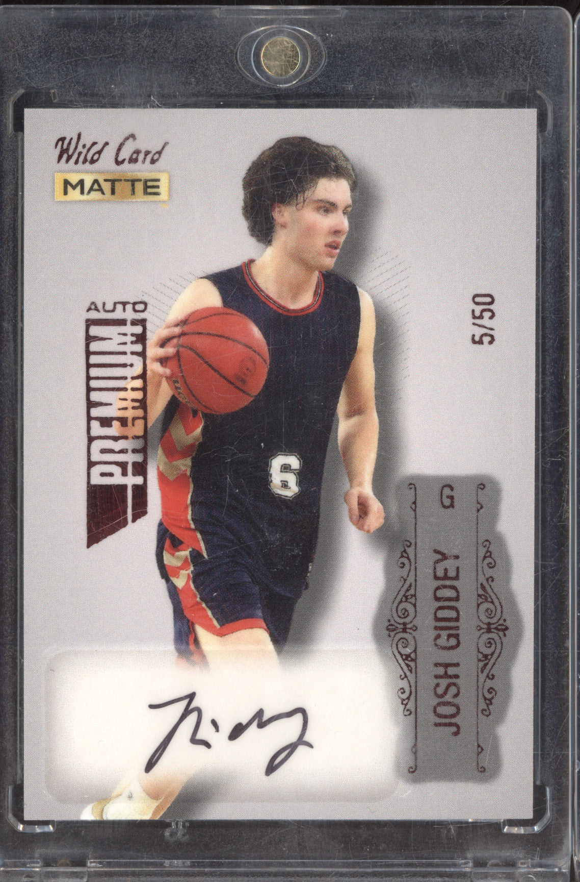 2022 Wild Card Matte MB-A Josh Giddey Red Auto 5/50