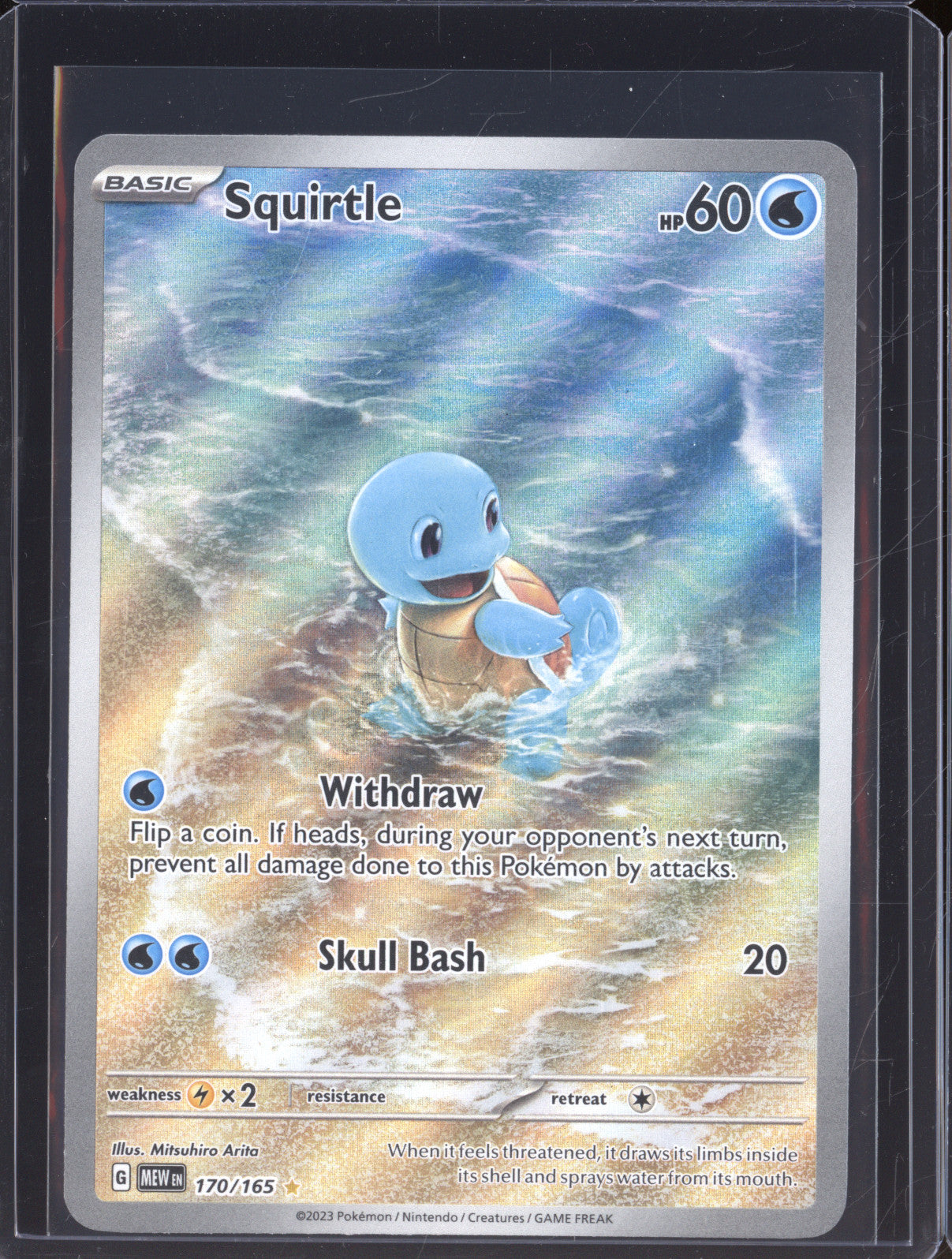 Squirtle 2023 Pokemon 151 MEW 170/165 Illustration Rare