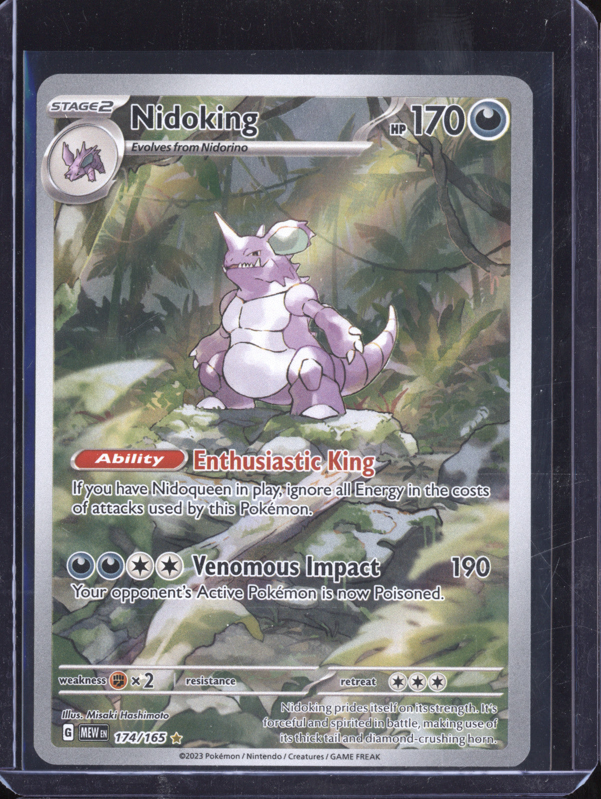 Nidoking 2023 Pokemon 151 174/165 Illustration Rare