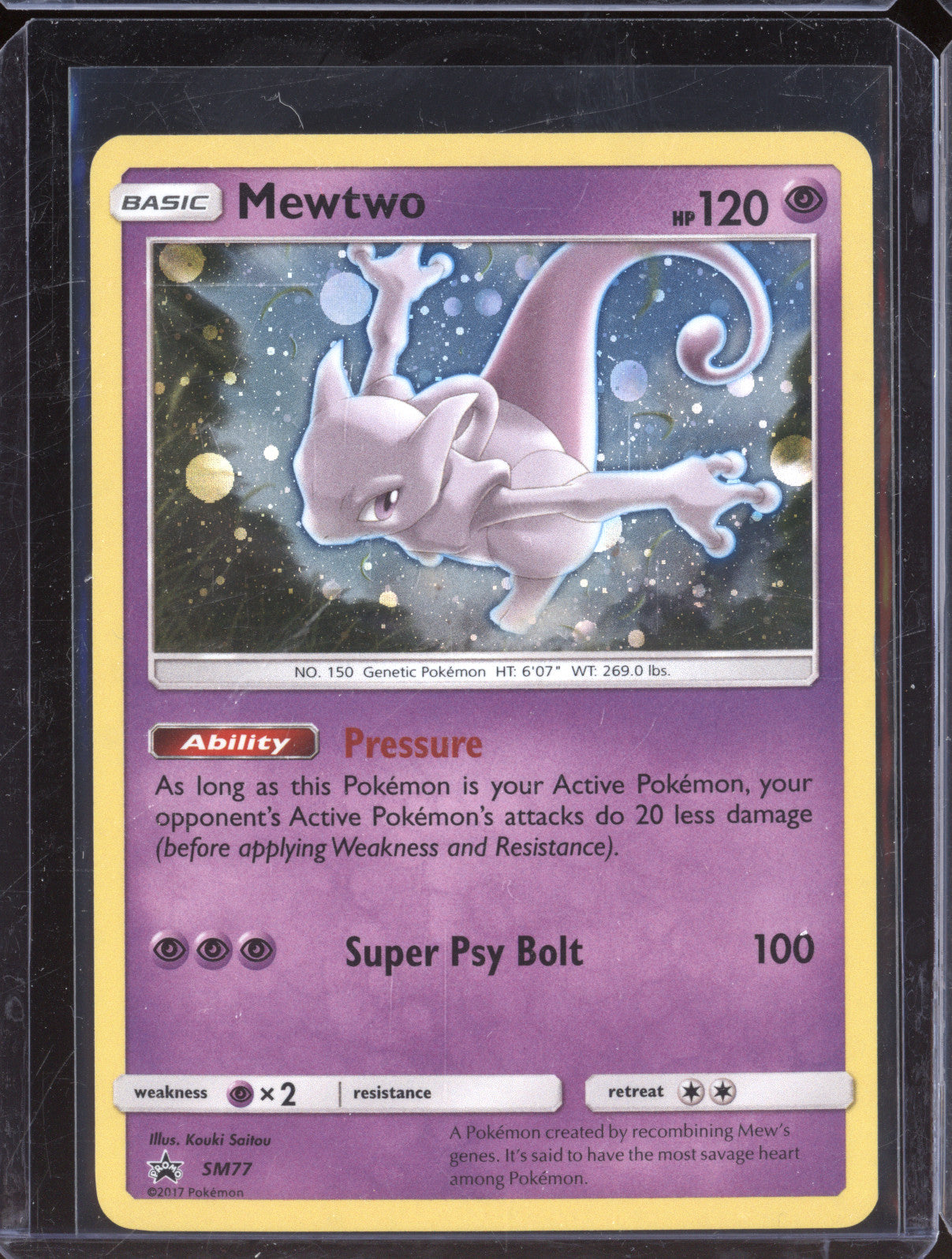 2017 Pokemon Sun & Moon Promo SM77 Mewtwo Holo