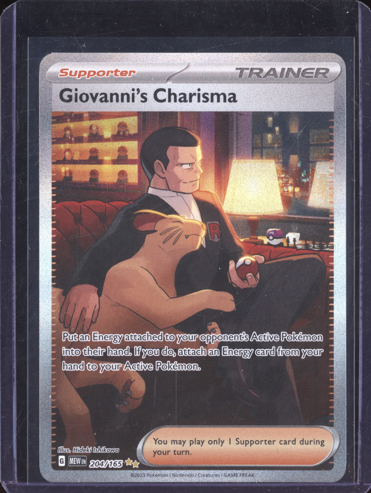 Giovanni's Charisma 2023 Pokemon 151 204/165 Special Illustration Rare