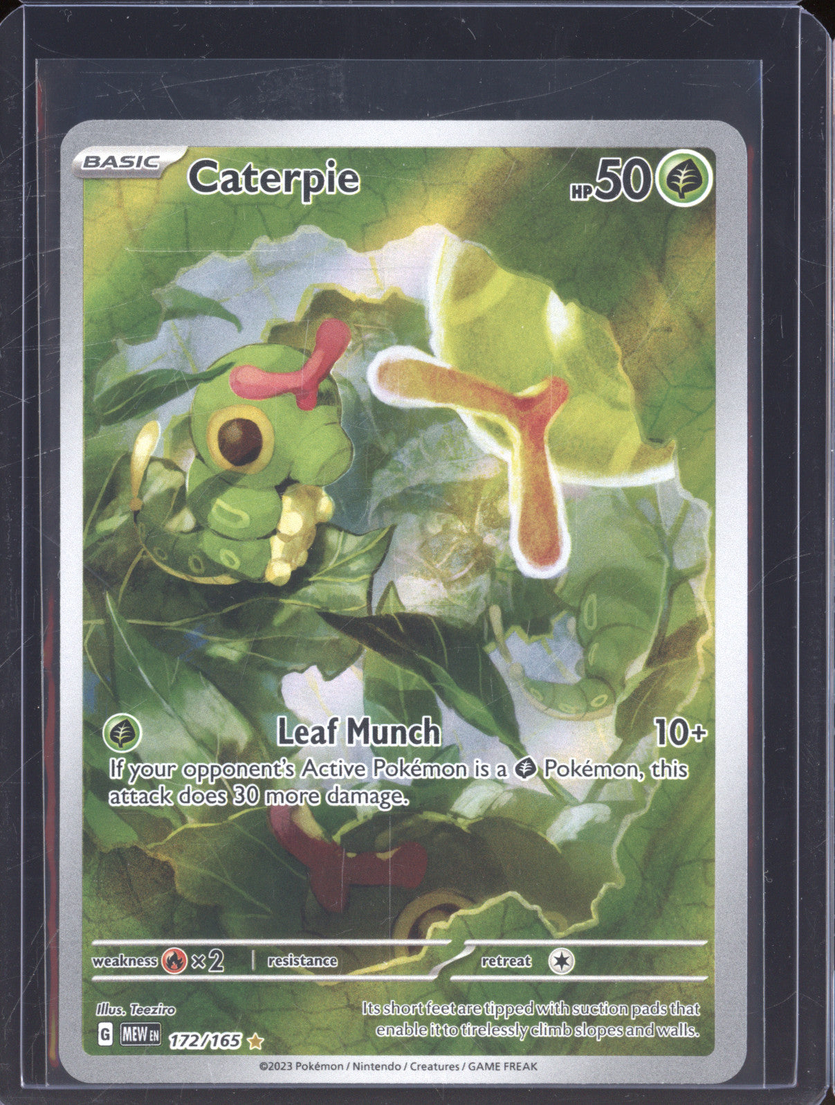 Caterpie 2023 Pokemon 151 MEW 172/165 Illustration Rare