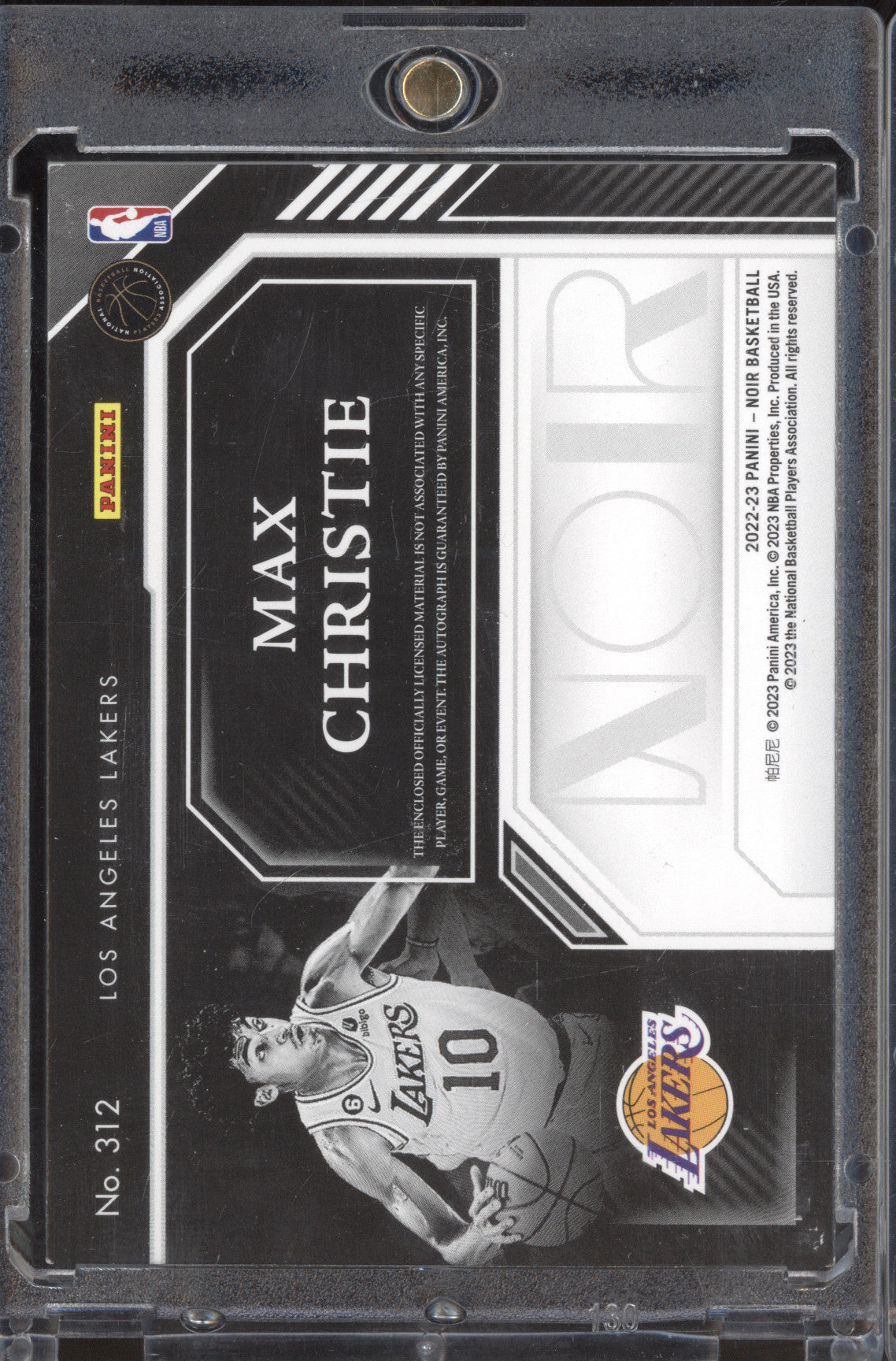 2022 Panini Noir Max Christie Black & White RPA Auto 34/99
