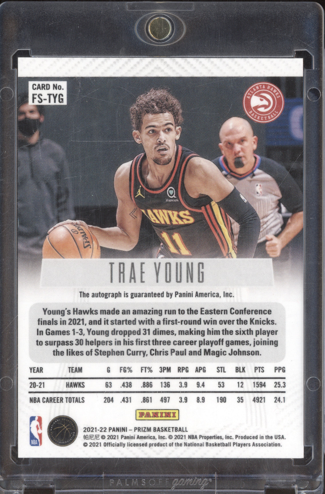 2021 Panini Prizm FS-TYG Trae Young Flashback Auto