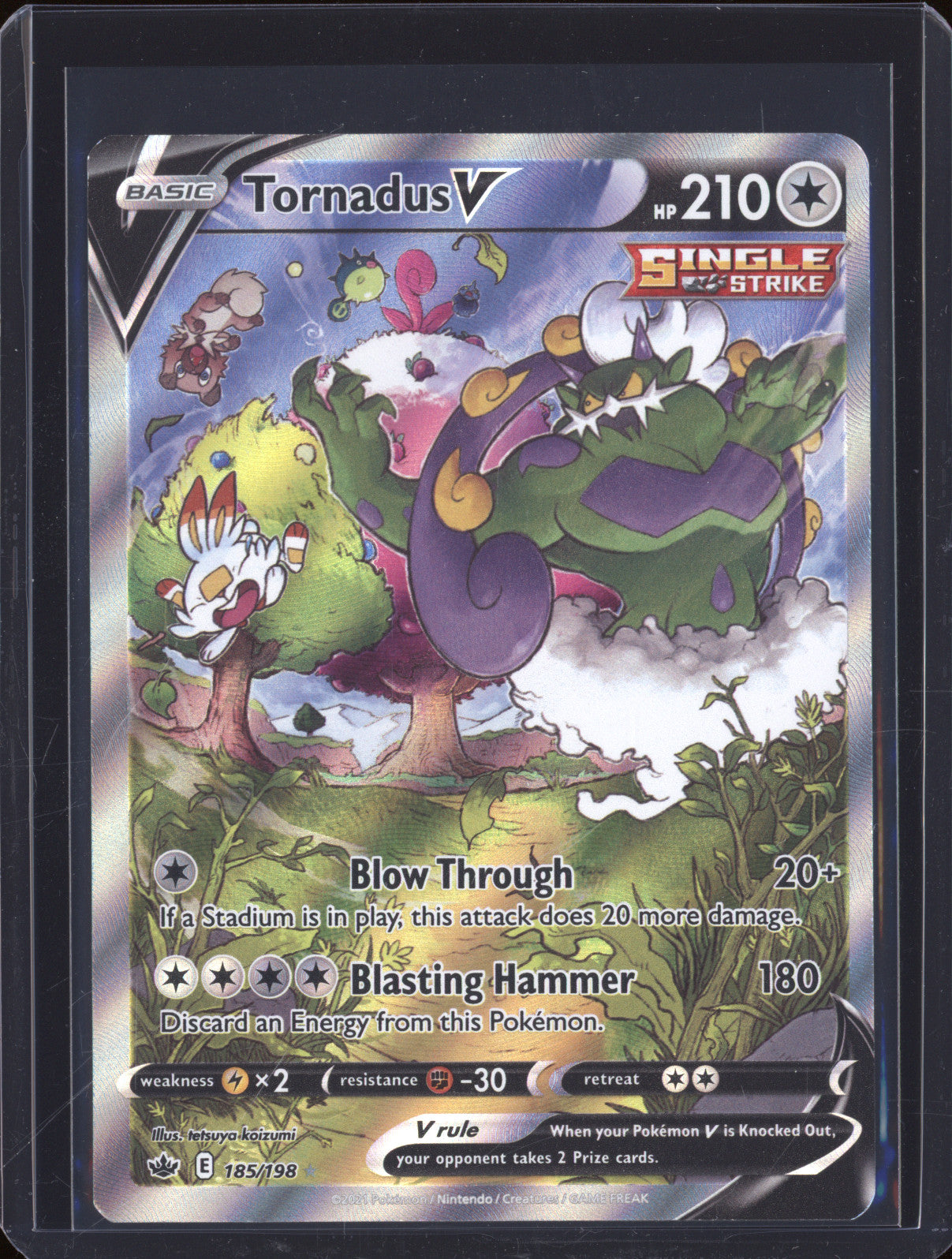 2021 Pokemon Chilling Reign 185 Tornadus V (Alternate Full Art)