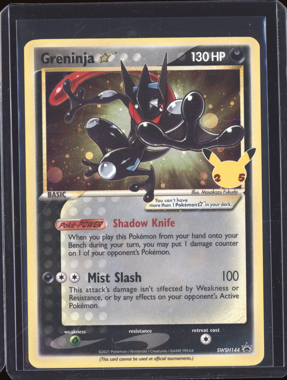 Greninja 2021 Pokemon Celebrations Classic Collection SWSH144 Gold Star Promo