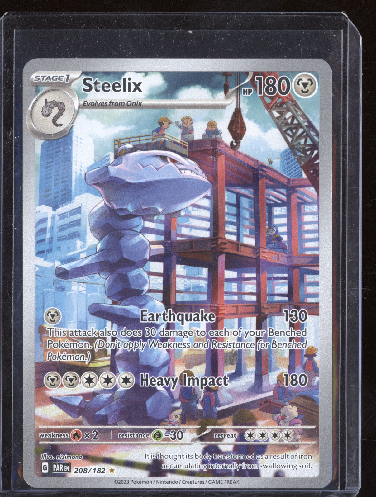 2023 Pokemon Paradox Rift 208/182 Steelix Illustration Rare