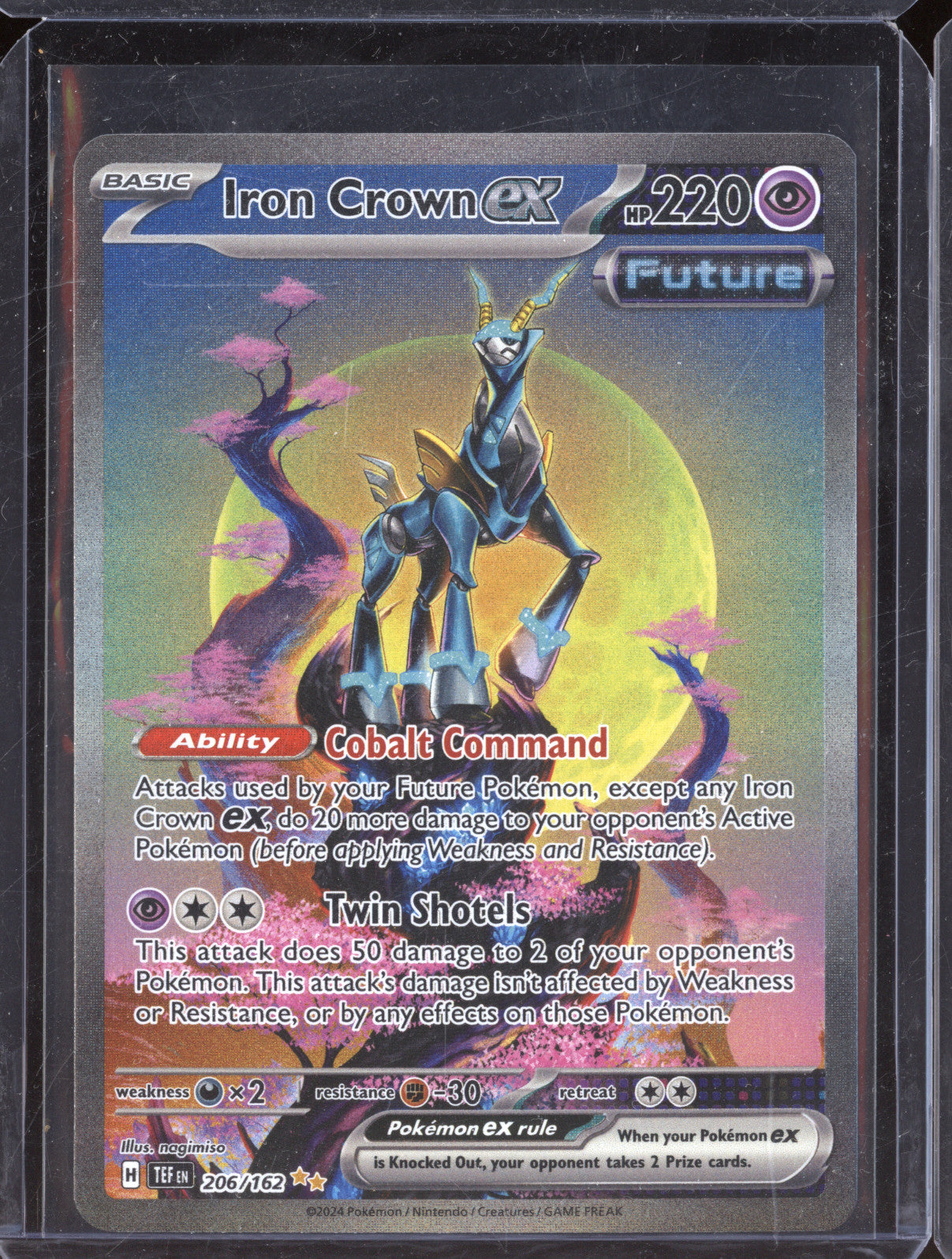 2024 Pokemon Temporal Forces 206/162 Iron Crown ex Special Illustration Rare