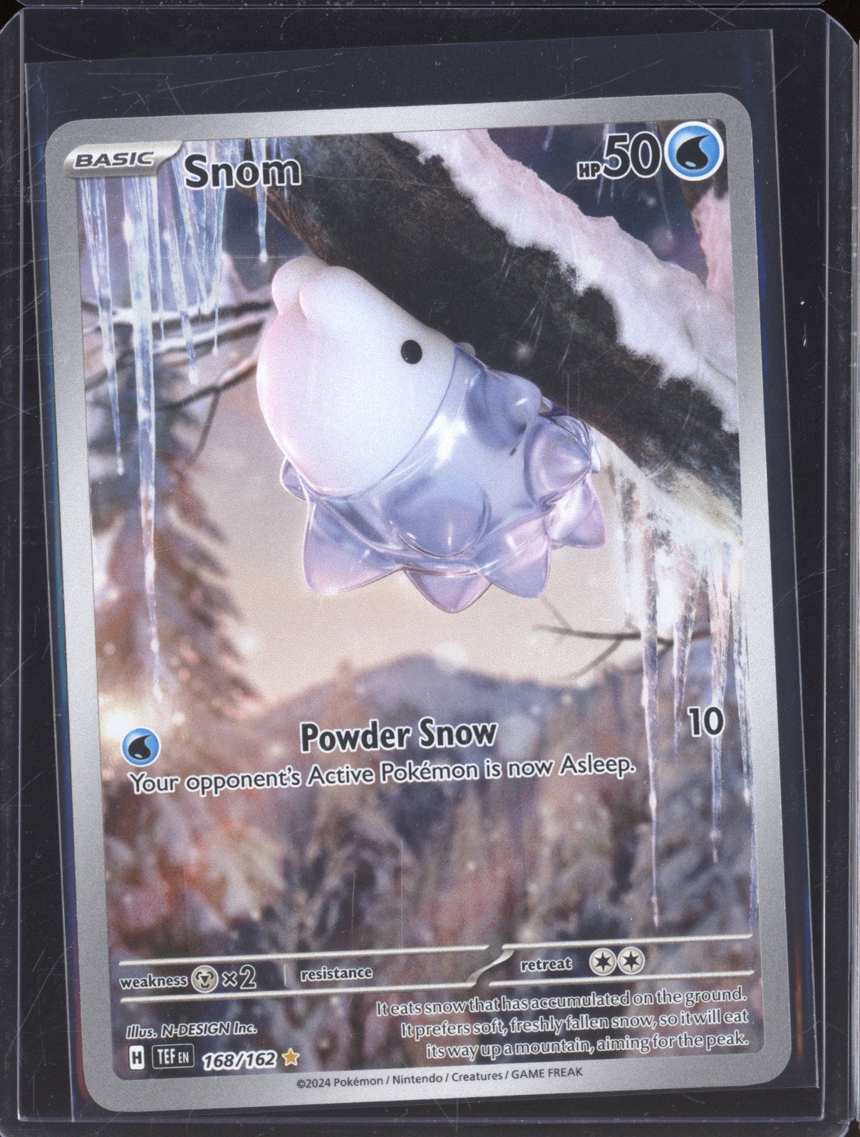 2024 Pokemon Temporal Forces TEF 168/162 Snom Illustration Rare